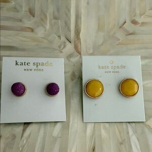Any offers accepted 🎉Kate Spade Kids Purple and Yellow Stud Earrings